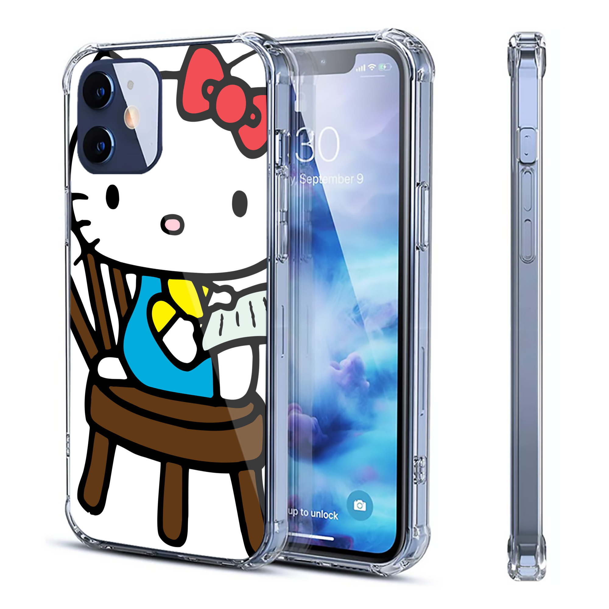（画像用） Hello Kitty ハローキティ 【iPhone 12シリーズ対応】透明スマホケース（クリアソフトケース）